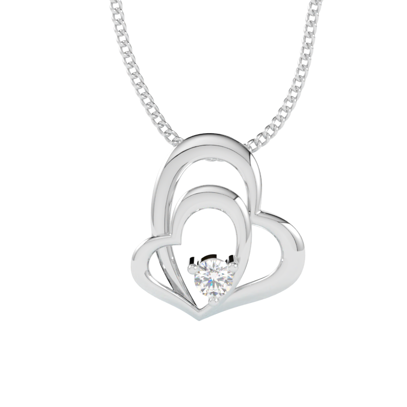 Zawieszka z diamentem Circa – złoto białe 585 – GOLDPORT